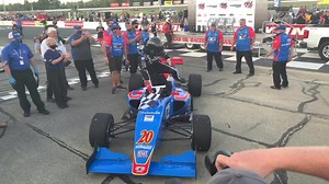 In his Indy Pro 2000 Championship debut, Kody Swanson takes the #Freedom90 checkered flag! | Lucas Oil Indianapolis Raceway Park