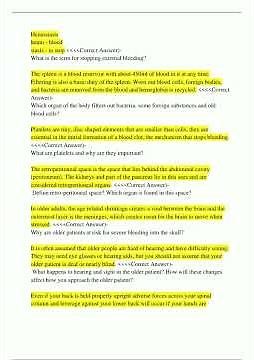 EMT Final Exam Study Guide Questions Answers Guaranteed A Guide Latest Updated latest