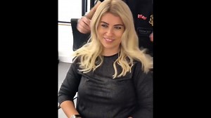 Brown Blonde Hair Extension Put On