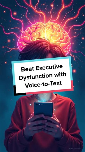 Struggling to start tasks because of ADHD executive dysfunction? Try this voice-to-text hack for instant task capture! #ADHDtips #ProductivityHacks #Focus #VoiceToText #Neurodiversity #TaskManagement