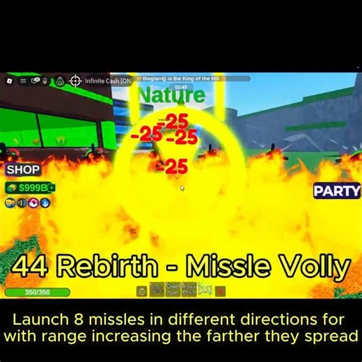 Elemental Powers Tycoon 44 Rebirth Missile Volley Showcase Roblox