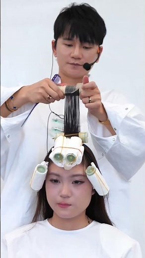 Chinese style atmosphere perm, hair group advanced perm, Chinese style atmosphere perm, hairdressing