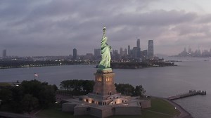 Free Video Stock the statue of liberty aerial spinning shot Live Wallpaper