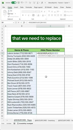 How to use Regex Replace in Excel! #excel #regex #spreadsheet