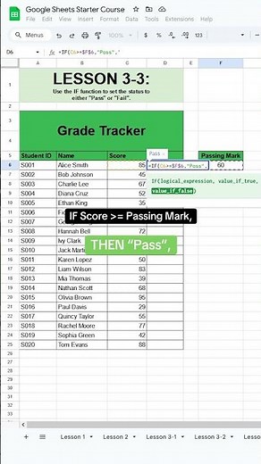 How to use the IF function in Google Sheets! 🙂#googlesheets #spreadsheets #excel