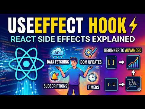 useEffect Hook in React Explained ⚡ | Side Effects Made Simple (Beginner to Advanced)