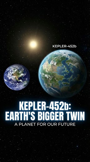 Kepler-452b is one of the most Earth-like exoplanets ever discovered, orbiting within the habitable zone of a sun-like star about 1,400 light-years away. It’s roughly 60% larger than Earth and receives a similar amount of stellar energy, raising the possibility of liquid water on its surface. Scientists believe Kepler-452b may represent what Earth could become billions of years from now—an older, warmer version of our planet—making it a key target in the search for life beyond our solar system #