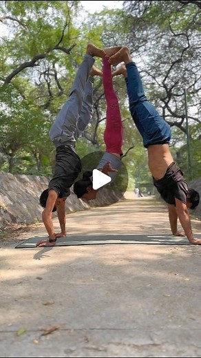 Manisha Ladwal on Instagram: "Try this pose with you partner's.... #acroyoga #yoga #acro #acrobatics #handstand #yogainspiration #fitness #balance#yogapractice #acrobalance #partneryoga #manishaladwal #acrowithmanisha"