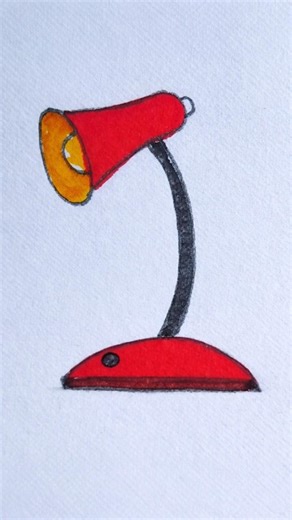 Easy Table Lamp Drawing Tutorial For Beginners | Tablet Lamp Draw Karne Ka Asan Tarika #art #shorts