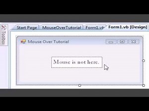 VB.NET - Mouse Hover & Mouse Leave - Tutorial - Roylyn Andrews