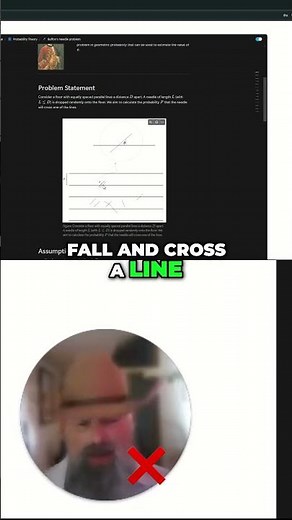 Math Magic: Buffon's Needle Problem Explained Simply! #shorts