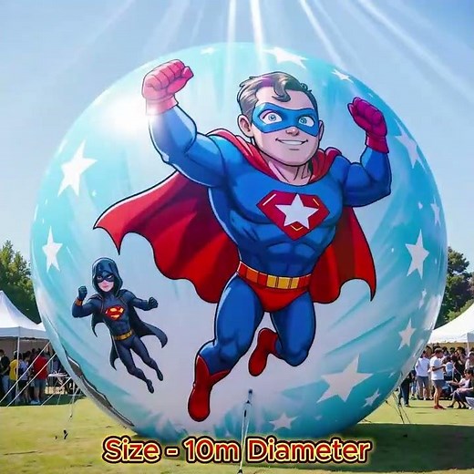 Watch What Happens When Inflatable Superhero Balloons Show Up!