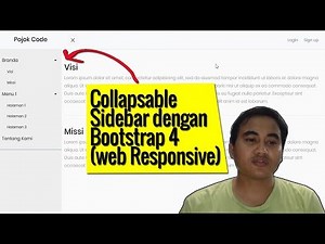 Collapsable Sidebar Dengan Bootstrap 4 (web responsive)