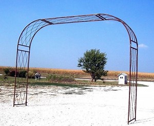 BIG Iron Driveway Vine Arbor - Rustic Metal Archway - 10’ Wide Climbing Flower Arch - Etsy