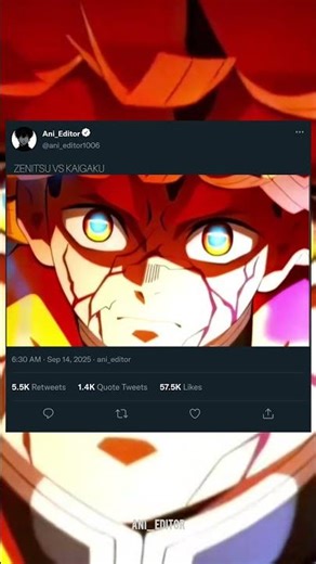 ZENITSU VS KAIGAKU #anime #animenewstoday