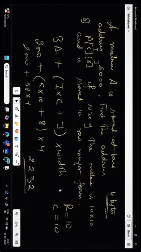 AEC Anjali Luthra on Instagram: "Calculating Address of a Matrix element in Row Major or Column Major Form #alcoders #programming #education #programming #tutorial"