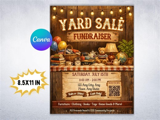 Editable Yard Flyer Template, Printable Garage, DIY Canva (PDF Download)