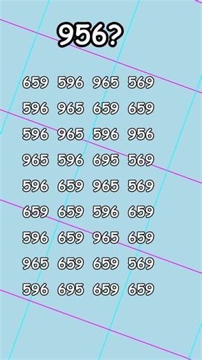 "Can You Find 956? Number Puzzle Challenge!"