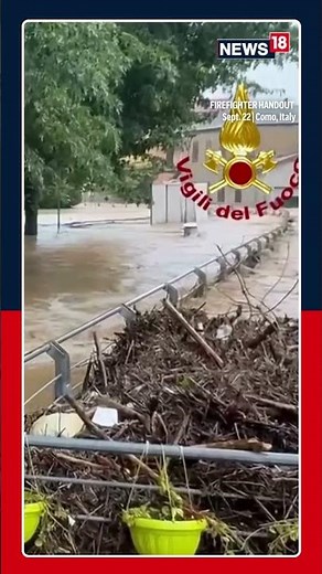 Torrential rains cause flooding and landslides in northern Italy | #floods #shorts