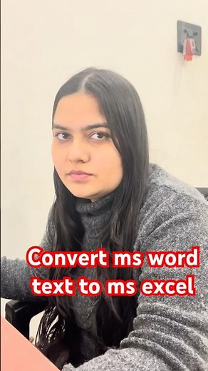 Convert Microsoft Word text to Microsoft excel