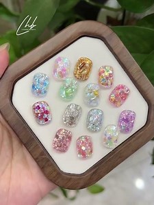 Multi-Color Glitter Nail Art ✨🌈💎 | Colorful Sparkly Nail Design | Luvher Beauty