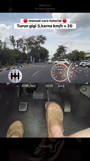 151K views · 2.8K reactions | Turun gigi 3 cukup #tutorial #viralreels #reelsviral #mobilmanual #reels #usa #drivingschool | Fadil Enok | Facebook