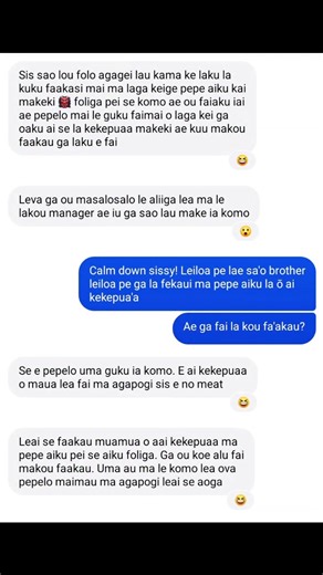 🎶 Baby ea, e leai o se ova, o maua ga'o le ma ai kekepua'a kuli aku ai gagei le ova 🎶 Oga e fia ai kekepua'a fua ma pepe aiku ae lae iloa lelei o lae fai le agapogi e No Meat! 😭😭😭💔 Ma oe lea le Manager o Pepe Aiku, kafiaola e, lou lē fefe lou ailalafa o gae fai fo'i lou oe koalua, aga o oe o se Manager akamai koe lelei eke lē shout iā brother igā kekepua'a ae kago e fa'akau se Fish & Chips lou ailalafa o lae agapogi No Meat! 🥊 | Jonitta Ata M. Tavino