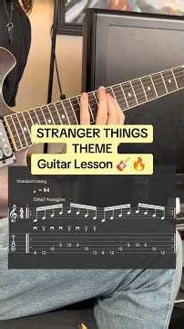 How to play Stranger Things Theme on Guitar 🎸🔥 #strangerthings #netflix #guitarlesson