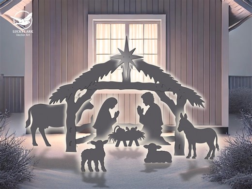5ft Nativity Scene Templates When Made/ Outdoor Christmas Nativity Scene With a 3-D Stable/ Trace and Cut Nativity Silhouette /stencils, PDF - Etsy Australia