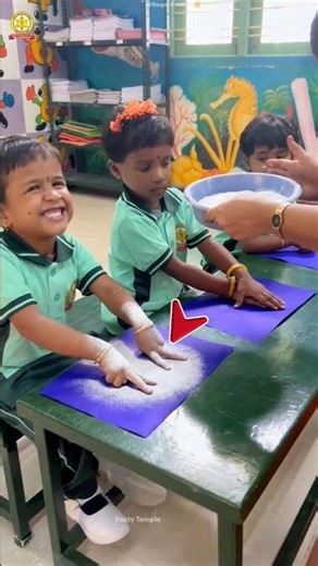 School Art Surprise 🎨✨ | Amazing Hand Print Magic Activity #shots #facts