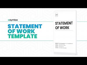 Statement of Work – Google Docs – A4 / US Letter | Syntax Project Solutions