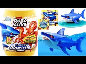 ​🦈 Does It Actually Swim? Blue Shark Deep Sea Monster Toy Test! 💦UNBOXING ZURU.ASMR