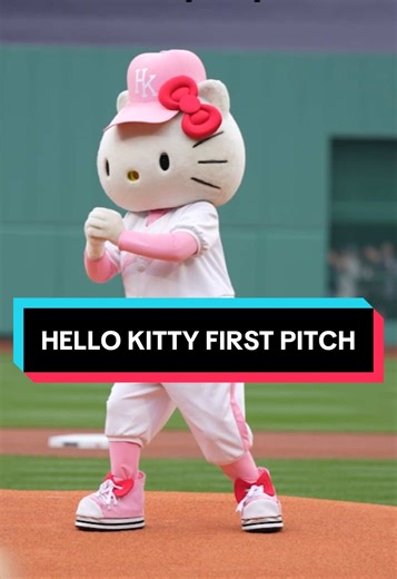 Hello Kitty throws out the first pitch at the Red Sox game 🥰 #mlb #baseball #hellokitty @hellokitty @Boston Red Sox
