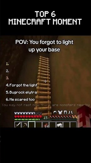 Minecraft Top 6 Moments #Minecraft #shorts