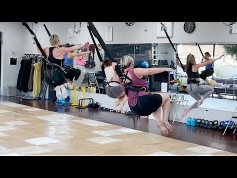 Aerobic Class Use Bungee Cords In New Workout