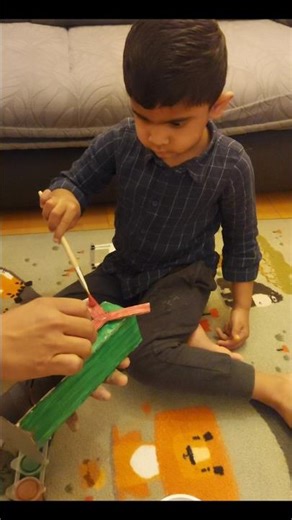 DIY Windmill 𖣘 || Vivaan and his dad crafted a simple cardboard windmill.