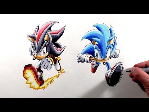 Drawing Sonic Vs Shadow - Sonic Adventure 2