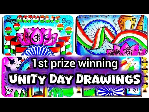 National Unity Day Drawing / National Unity Day poster easy / Rashtriya Ekta Diwas drawing / Unity