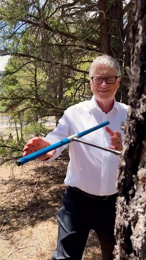 Bill Gates on Instagram: "One of the coolest things I’ve learned this year: How to take and analyze a tree core sample."
