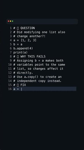 This Python Line Will Fool You ⚠️ | Did modifying one list also change another?!