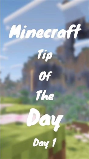 Minecraft Tip of the Day 1 #shorts