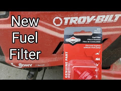New Fuel Filter on a Troy-Bilt Lawn Tractor