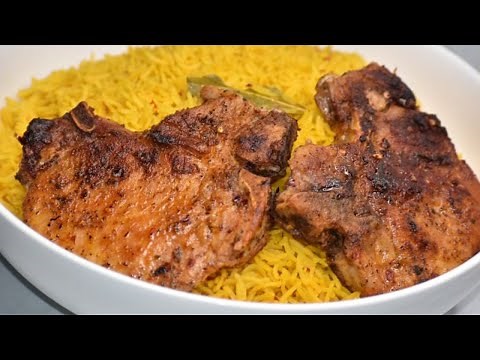 How To Make Turmeric Rice | Yellow Rice and Pork Chops