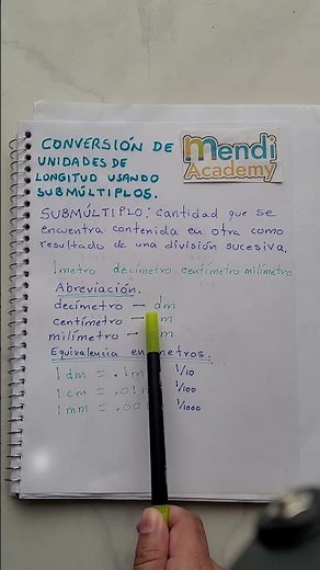 Conversión de unidades de longitud submúltiplos a múltiplos