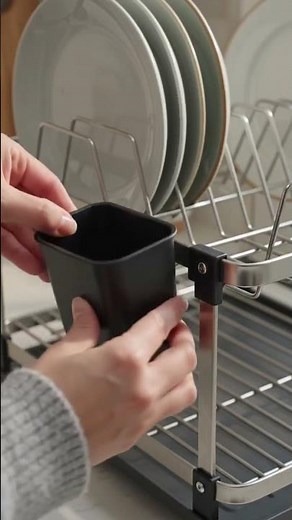 This Expandable Dish Rack Fits ANY Sink (Small Kitchen Hack) #diylifehacks