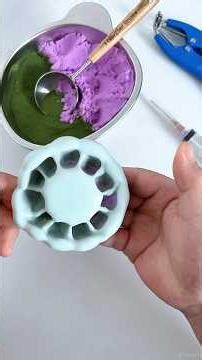 Making a Purple & Green Stress Ball #satisfying #StressBall #DIY #Squishy #Relaxing #Handmade