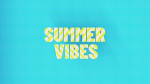 Download 3d animation Pool slider with text Summer Vibes for free