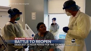 BATTLE TO REOPEN: Whit Johnson reports as another 5,000 deaths are confirmed in the United States – the deadliest day – as America’s governors consider how to reopen their states safely after President Trump announced federal guidelines Thursday. https://abcn.ws/3ahtXDT | ABC World News Tonight with David Muir