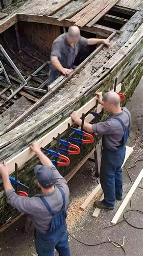 Broken Boat → Dream Floating Home 😳 Satisfying Restoration! #restoration #space #beforeafter