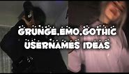 Roblox | Grunge,Emo,Gothic usernames ideas! | ( NEW INTRO!! )